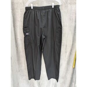 Cherokee 4200‎ Scrub Pants Women's XL Black Elastic Waist Cargo Utility Workwear